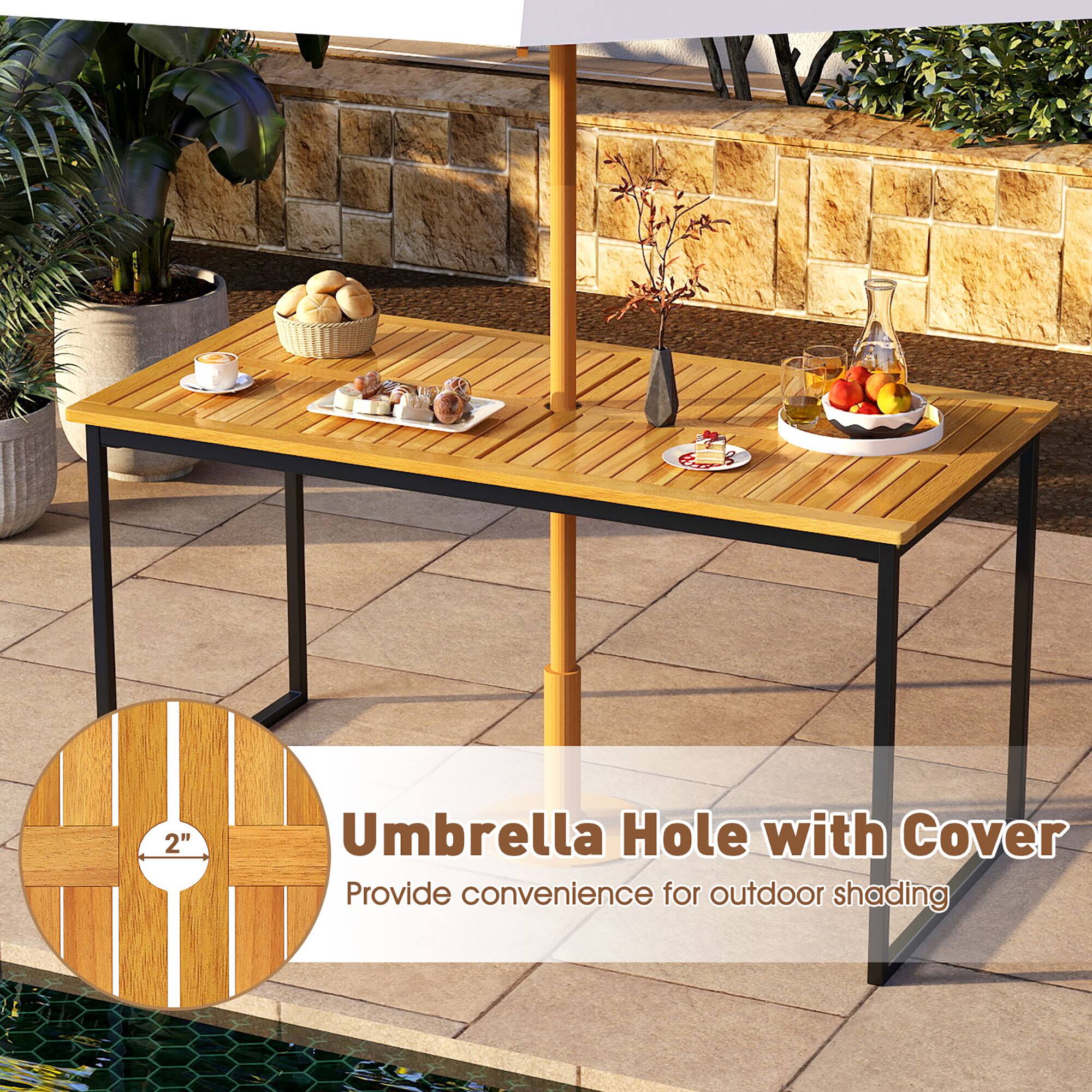 2" Umbrella Hole with Cover
Provide convenience for outdoor shading