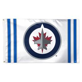 WinCraft - Winnipeg Jets 3' x 5' Vertical Stripe Deluxe Single-Sided Flag - White
