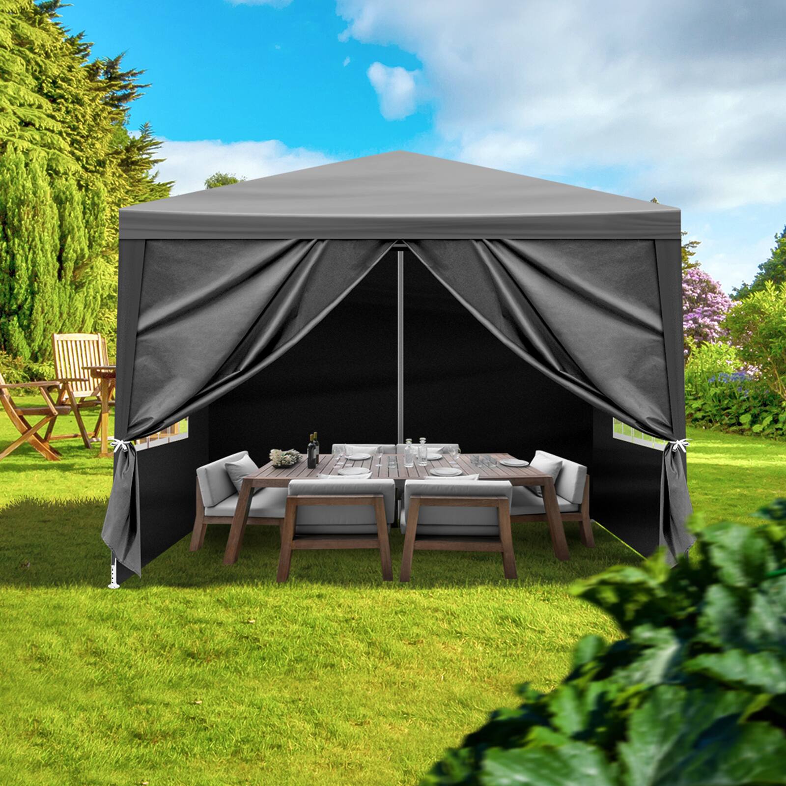 Alt View 4. Winado - 10x10ft Ez Pop Up Canopy, Portable Instant Canopy Tent with 4 SideWalls for Outdoor Events,Party, Wedding.