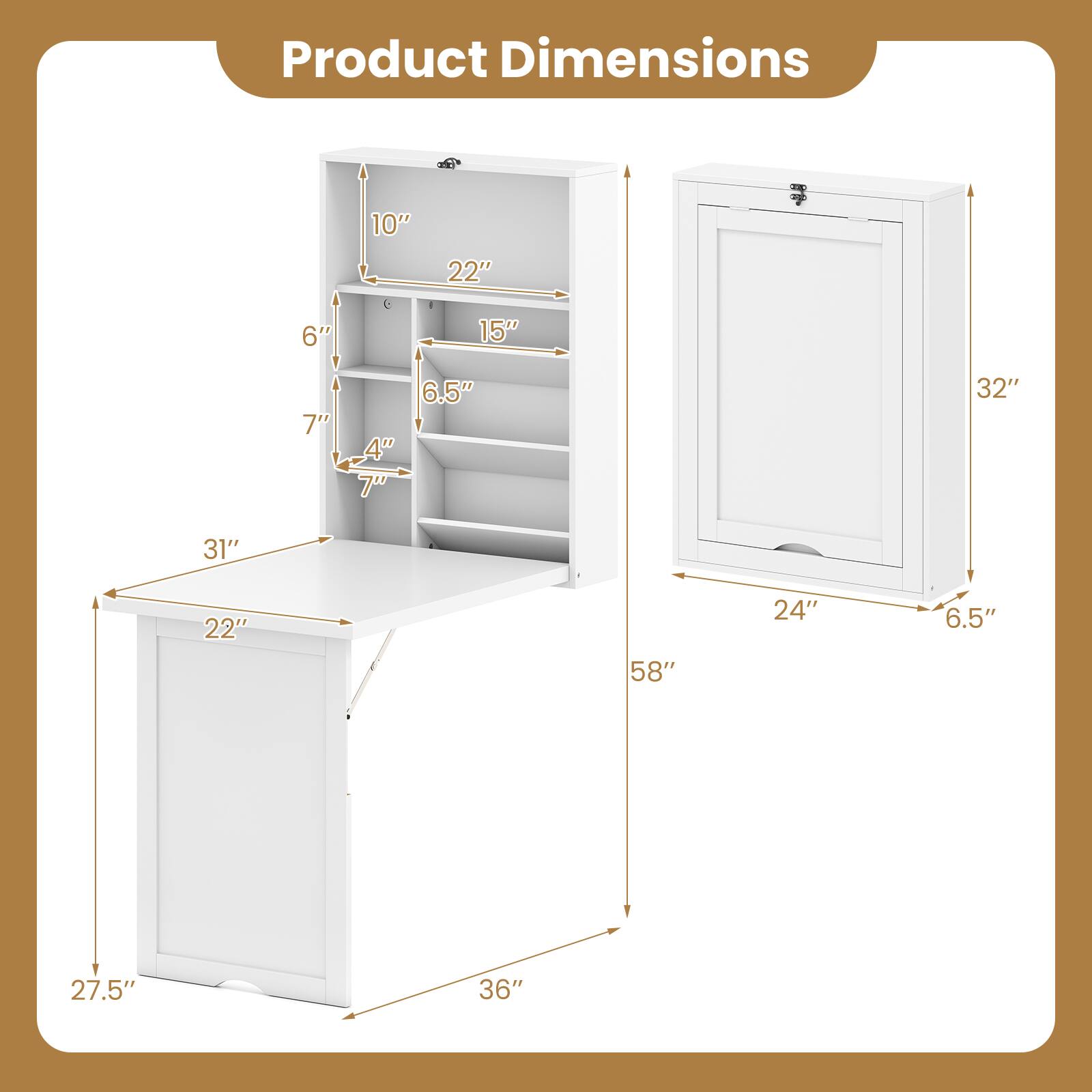 Product Dimensions: 10" x 22" x 6" x 15" x 7" x 4" x 70" x 6.5" x 32" x 31" x 22" x 58" x 24" x 6.5" x 27.5" x 36"