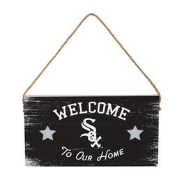 Evergreen Enterprises - Chicago White Sox 6" x 11" Welcome Home Wood Wall Sign with Rope Hanger - Multicolor