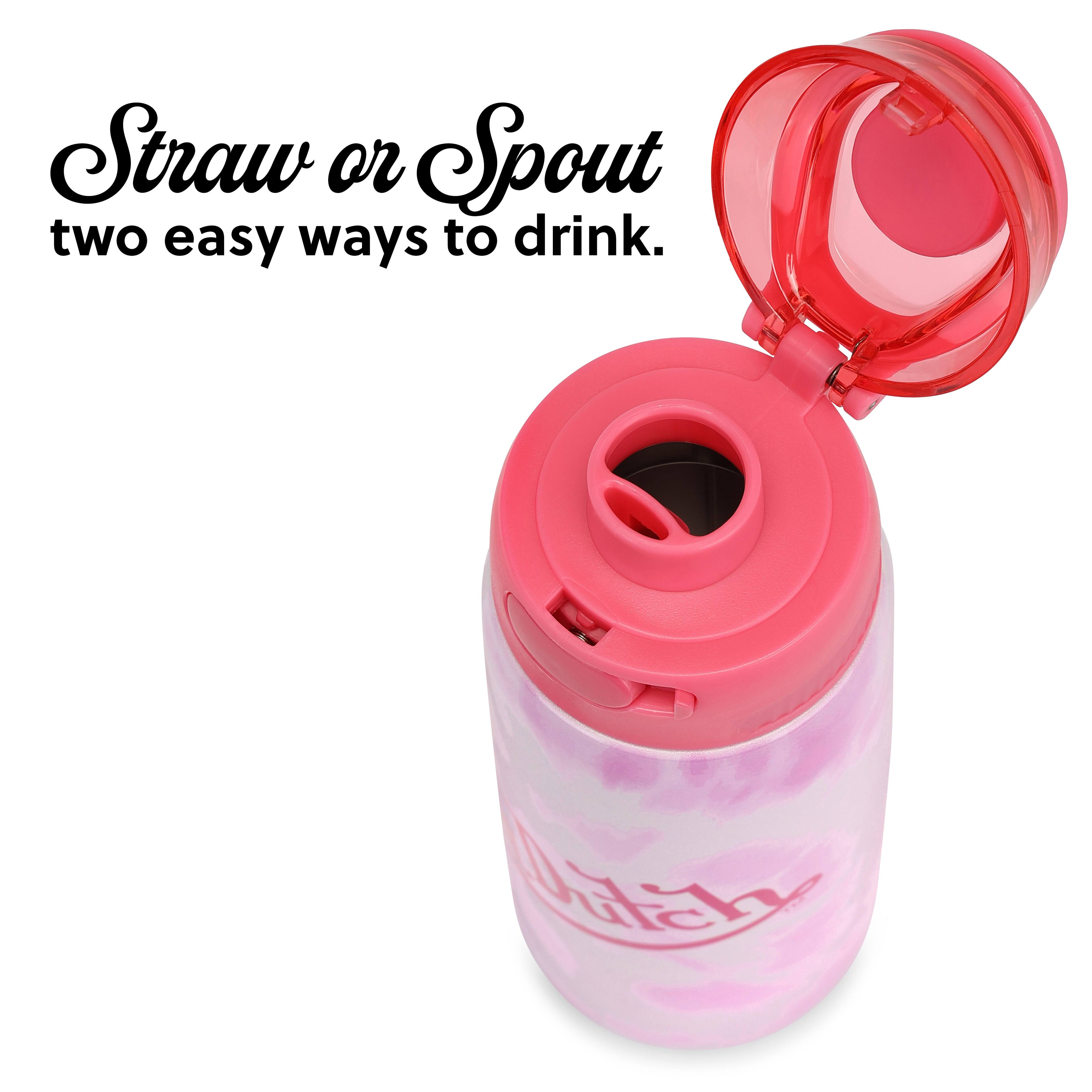 Straw or Spout two easy ways to drink.