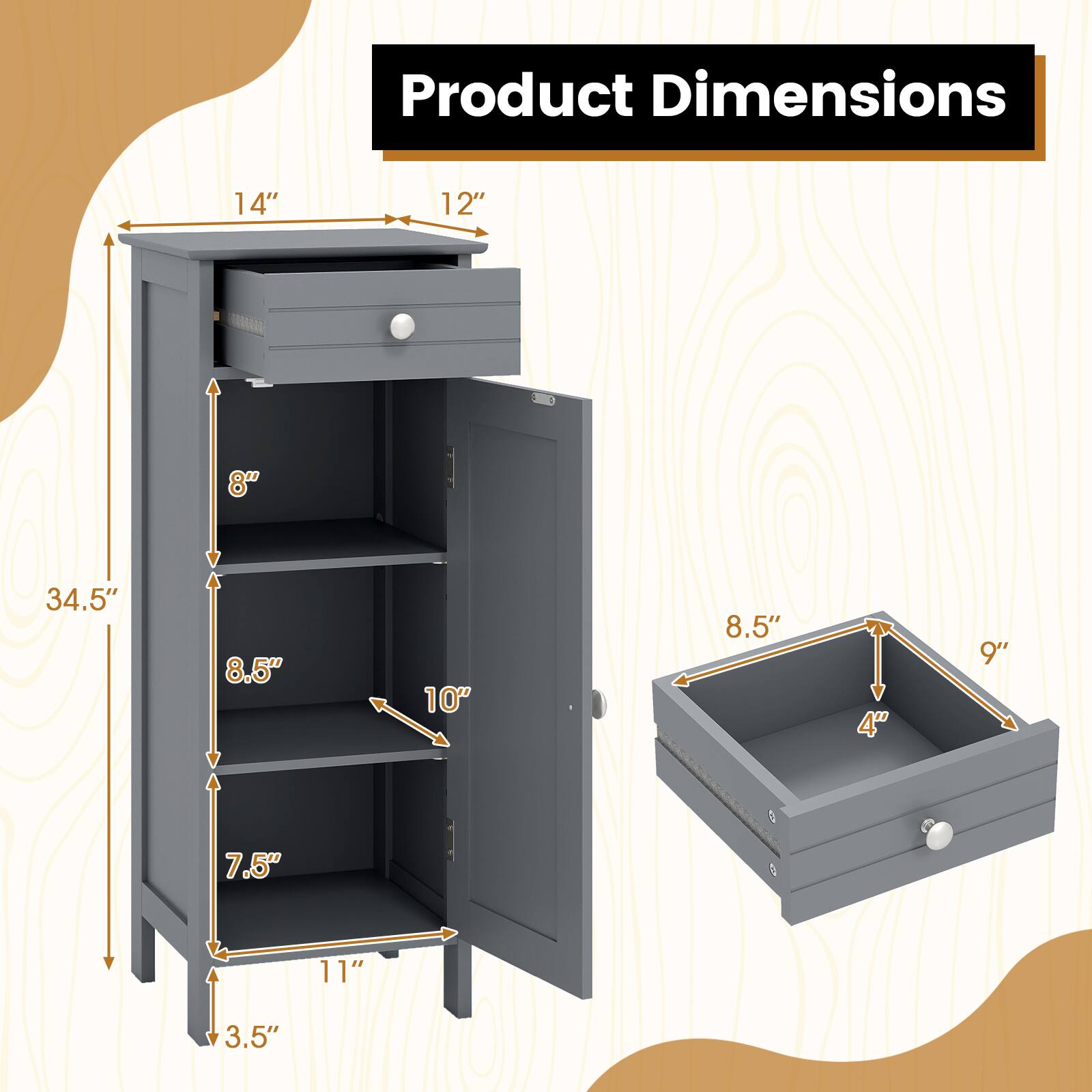 Product Dimensions: 14" x 12" x 34.5" x 8.5" x 10" x 7.5" x 11" x 3.5"