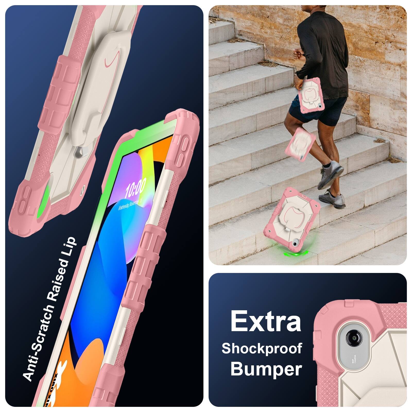 Anti-Scratch Raised Lip  
10:00 Tabsay  
Extra Shockproof Bumper