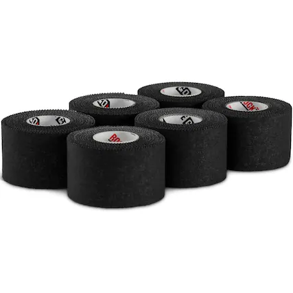 Front. RockTape - RockTape Athletic Tape for Joint Support , Black, 6 Pack - Black.
