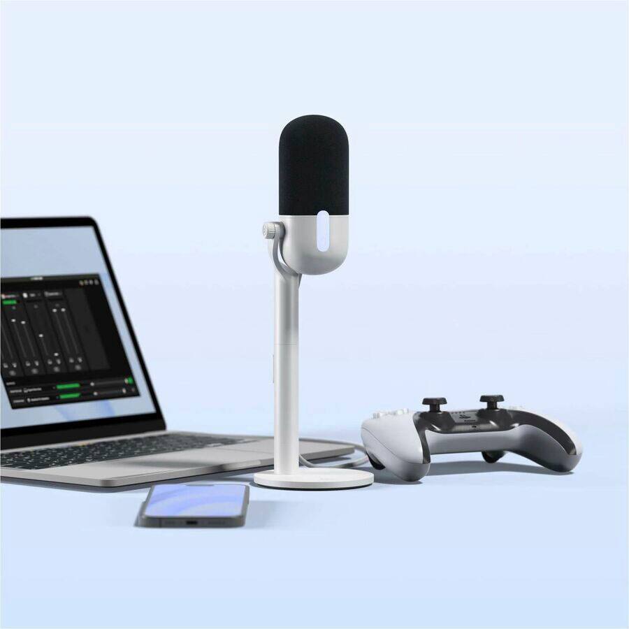 Alt View 6. Elgato - Elgato Wave Neo Wired Condenser Microphone for Computer, Recording, Voice, Meeting Room, Professional Audio, Gaming - Red.