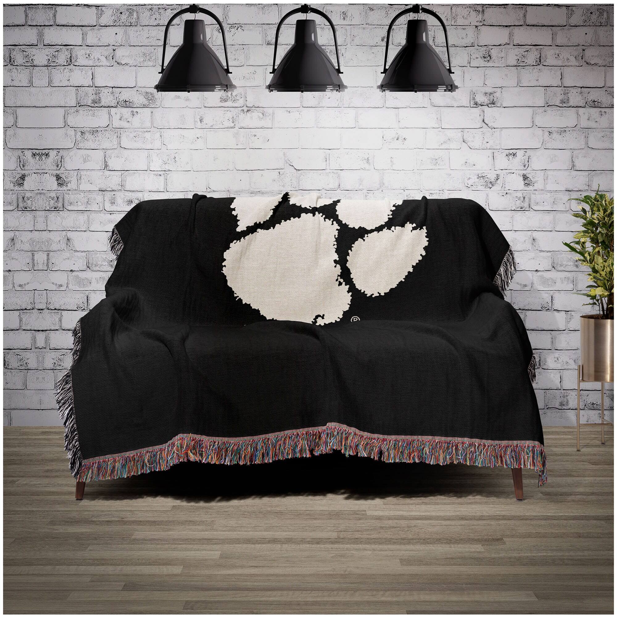 Alt View 1. Chad & Jake - Clemson Tigers Woven Blanket - Black.