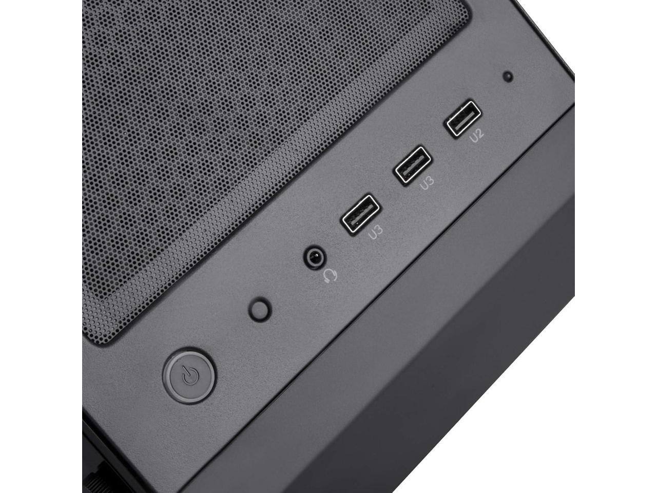 Alt View 7. SilverStone - SilverStone FARA B1 RGB Sleek tempered glass mid-tower ATX case with RGB fans, SST-FAB1B-RGB (Black) - Black.