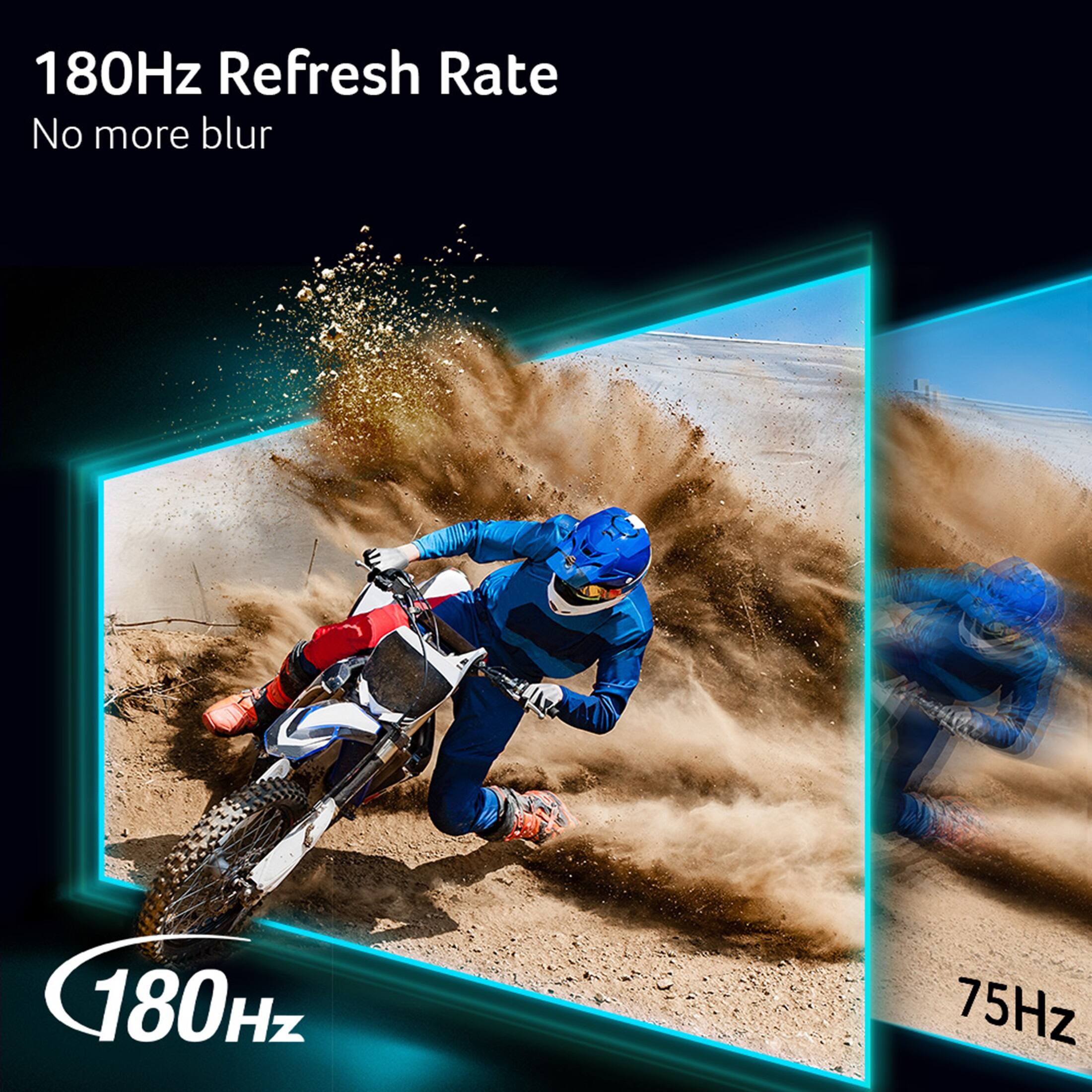 180Hz Refresh Rate  
No more blur  
180Hz  
75Hz