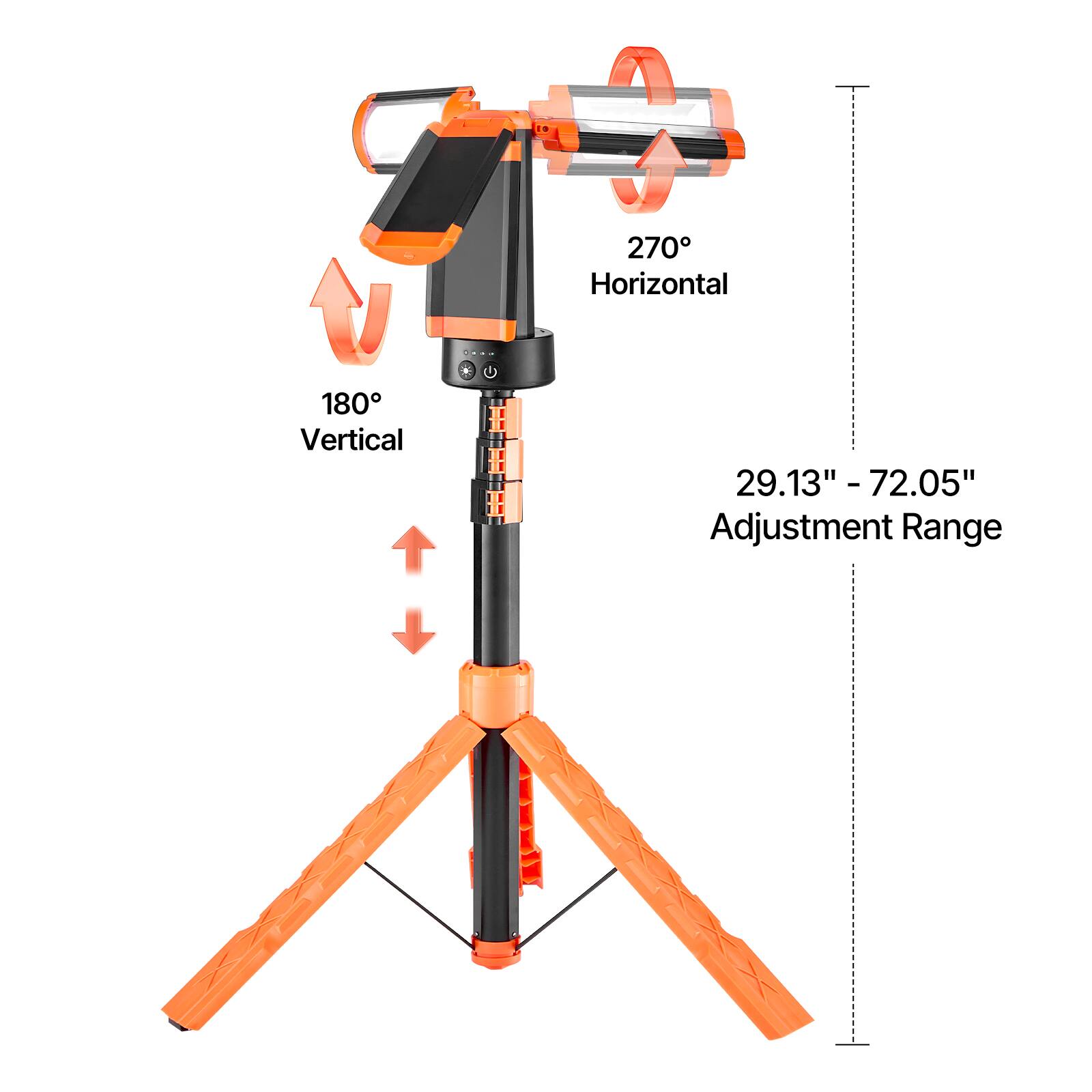 270° Horizontal  
180° Vertical  
29.13" - 72.05" Adjustment Range