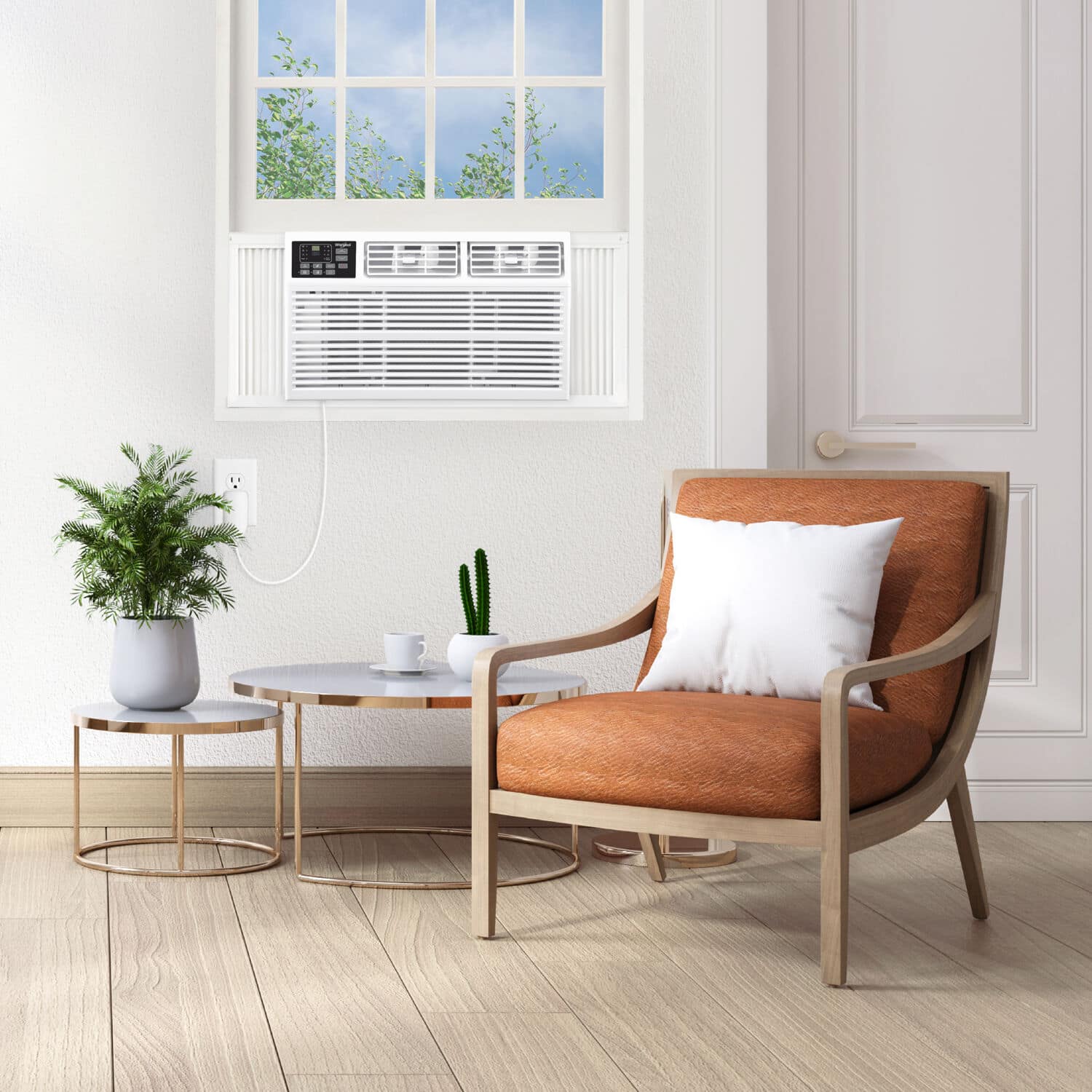 Alt View 16. Whirlpool - 350 Sq. Ft. 8,000 BTU Window Mounted Air Conditioner with Supplemental Heat - White.