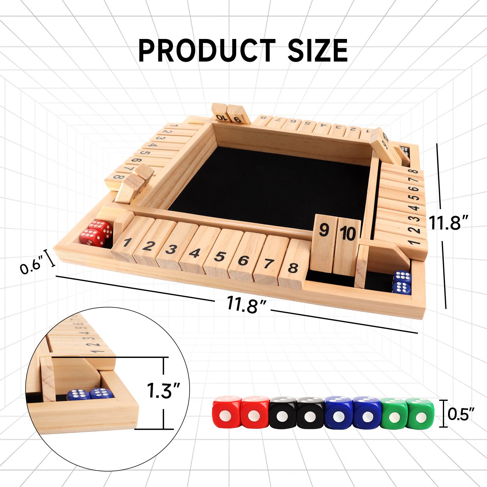 PRODUCT SIZE
0.6"
11.8"
1.3"
0.5"