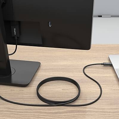 Alt View 7. Staples TECH - 6 ft. USB-C to DisplayPort Audio/Video Cable, Male to Male - Black.
