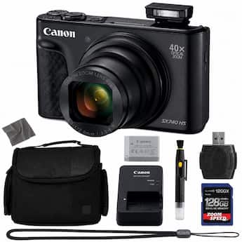 Bundle Canon PowerShot SX740 HS 128GB 4K AOM Pro Kit Black - Best Buy Bundle Canon PowerShot SX740 HS 128GB 4K AOM Pro Kit Black - Best Buy