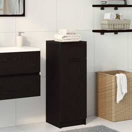 Boyel Living - Artisan Oak Bathroom Storage Cabinet with Drawer and Shelf - Black
