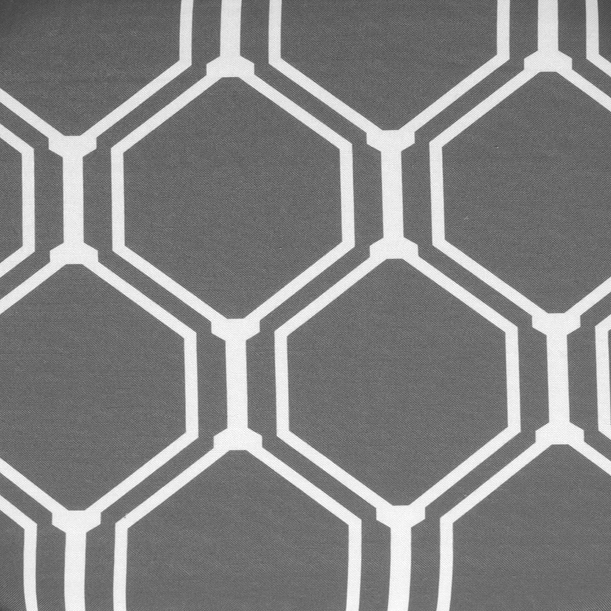 Alt View 1. Sweet Home Collection - Mirage Hexagonal Memory Foam No Slip Back 16" x 16" Chair Pad Cushion, 4-Pack - Grey/White.