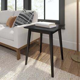 Plank+Beam - Mid-Century Modern Square Side Table (20in x 20in / 510mm x 510mm) - Black
