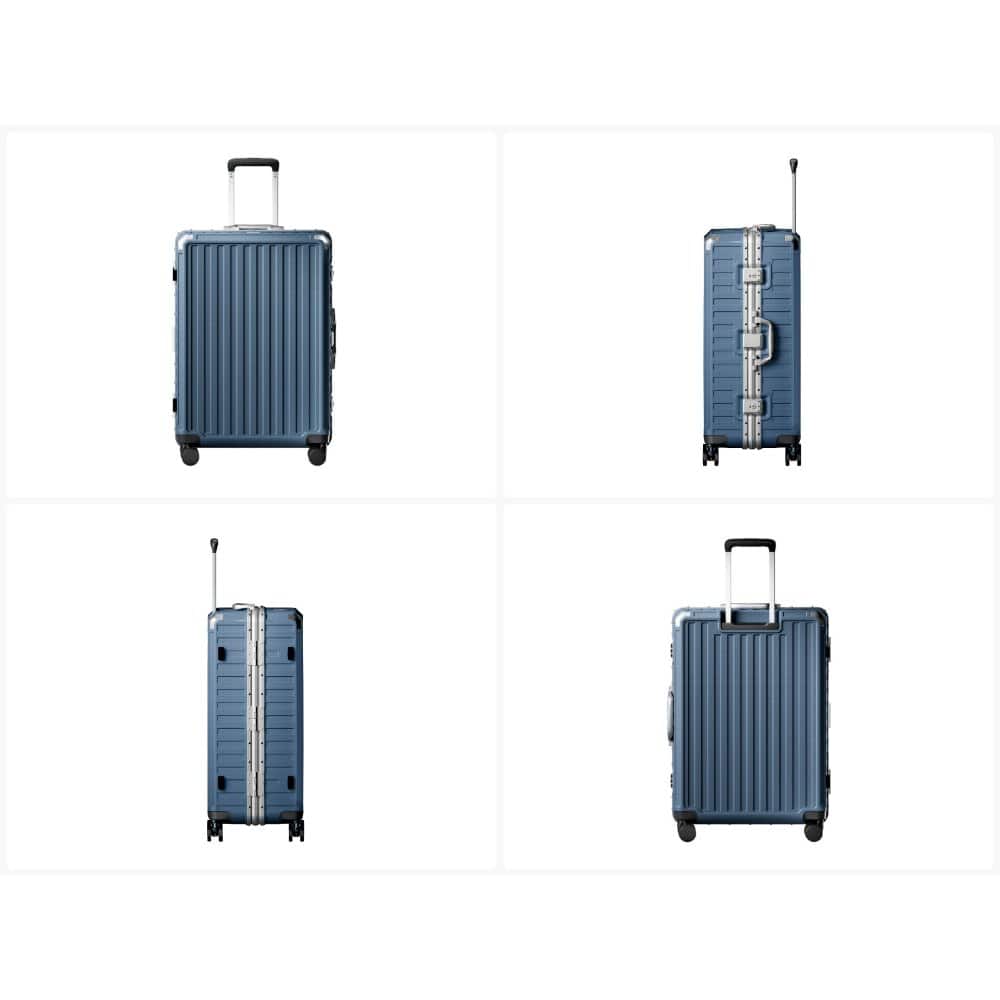 LUGGEX 20 28 Inch Aluminum Zipperless Polycarbonate Luggage Set ZX