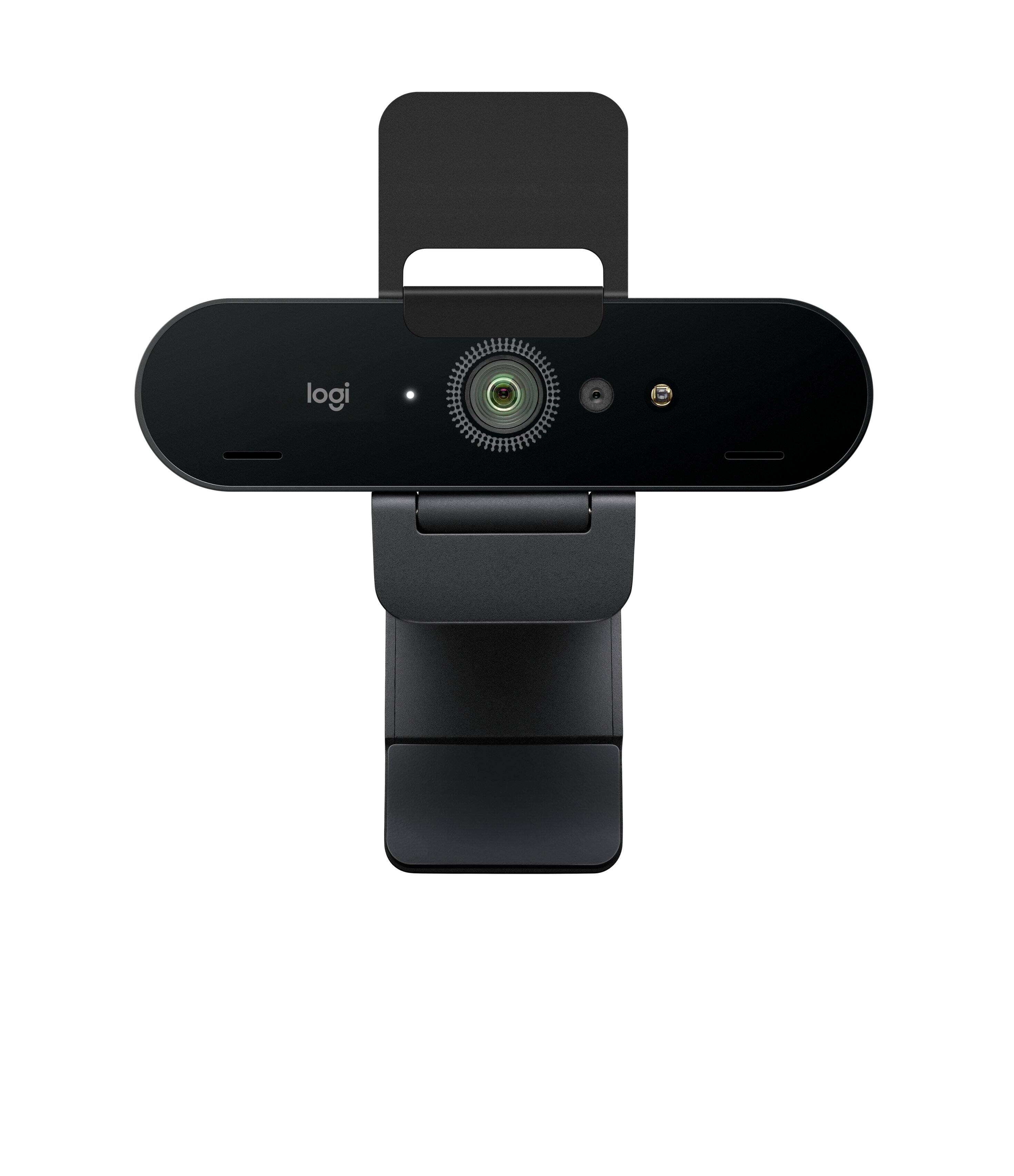 Alt View 18. Logitech - Brio Ultra HD Pro 4096 x 2160 Business Webcam with RightLight 3 and Noise-Cancelling Dual Mics - Black.