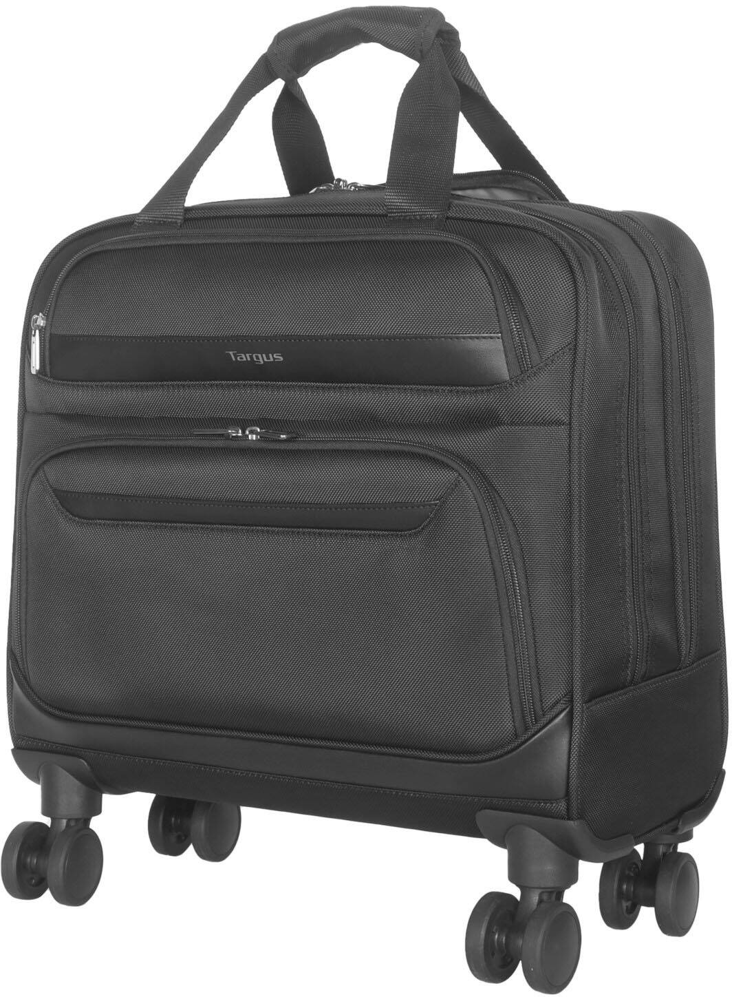 Left. Targus - 16" 4-Wheel Rolling Laptop Case - Black.
