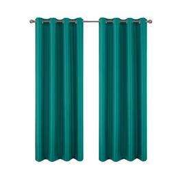 RT Designers Collection - 100% Polyester 140 GSM Sedona Jacquard Grommet Curtain Panel 54" x 90" - Teal