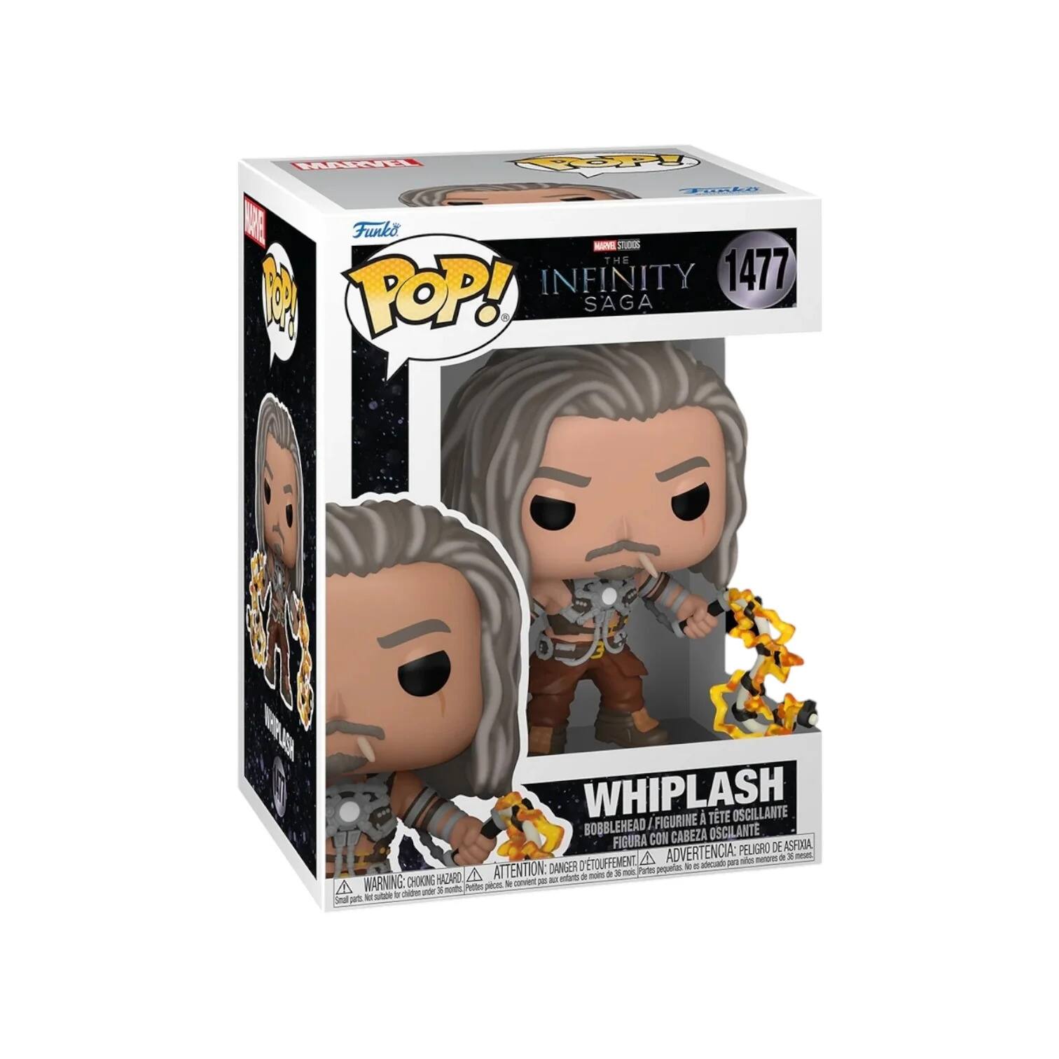 WtL  raakn E Funko - STIKE THE T INFINITY 1477 M POP! SAGA  U9 WHIPLASH i TTE OSCILANTE BOOBLEHEAD I FIGURINE CON CABEZA OSCILANTE FIGURA PELIGRO DE ASFIOA D'ETOUFFEMENT A ADVERTENCIA: acas an - - . 1 - DANGER pepaian - a NALARO ATTENTION: we a - . 1 not Pates WARNING: CHKING c - - pcas - - 1 not Peten - . - a