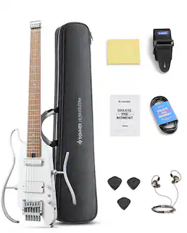 Donner music - Donner HUSH™ X PRO Electric Guitar - White
