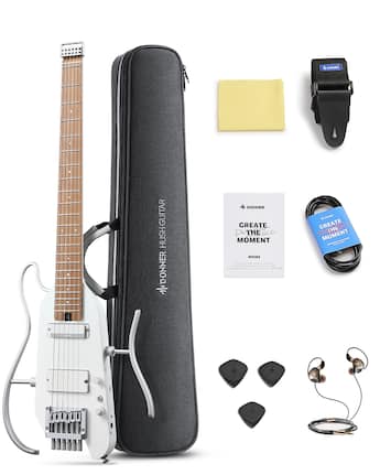 Donner music Donner HUSH X PRO Electric Guitar White - Best Buy Donner music Donner HUSH X PRO Electric Guitar White - Best Buy