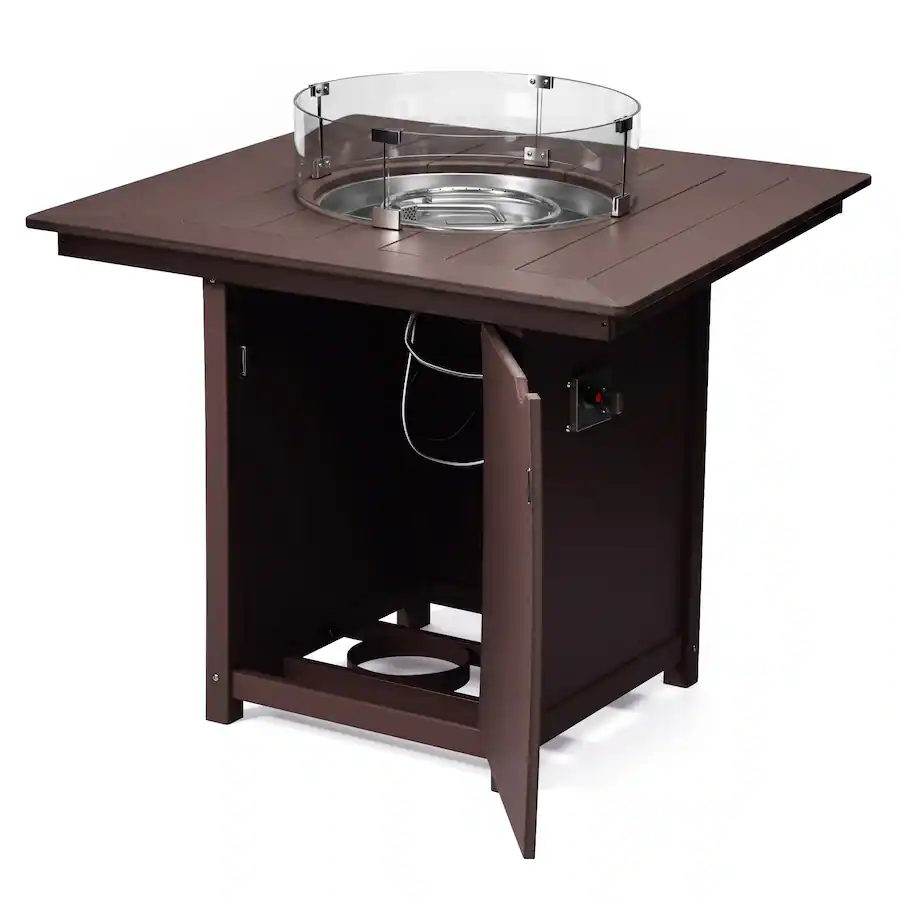 WestinTrends Helios 42" Modern Outdoor Patio Gas Propane Square Fire ...