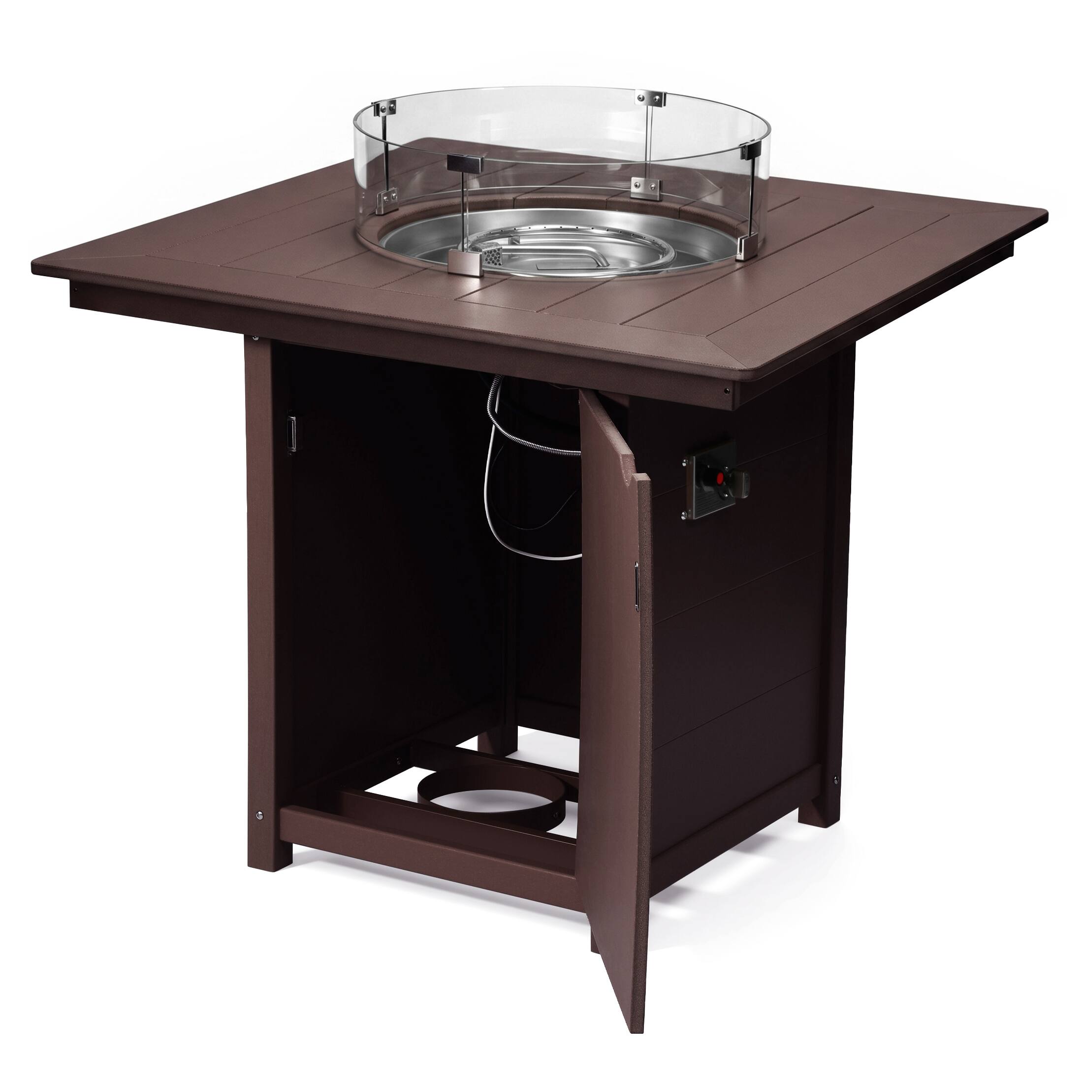 WestinTrends Helios 42" Modern Outdoor Patio Gas Propane Square Fire ...