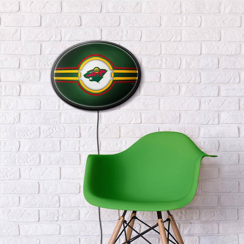 Alt View 3. The Fan-Brand - Minnesota Wild 18'' x 14'' Team Color Slimline Illuminated Wall Sign - Multicolor.