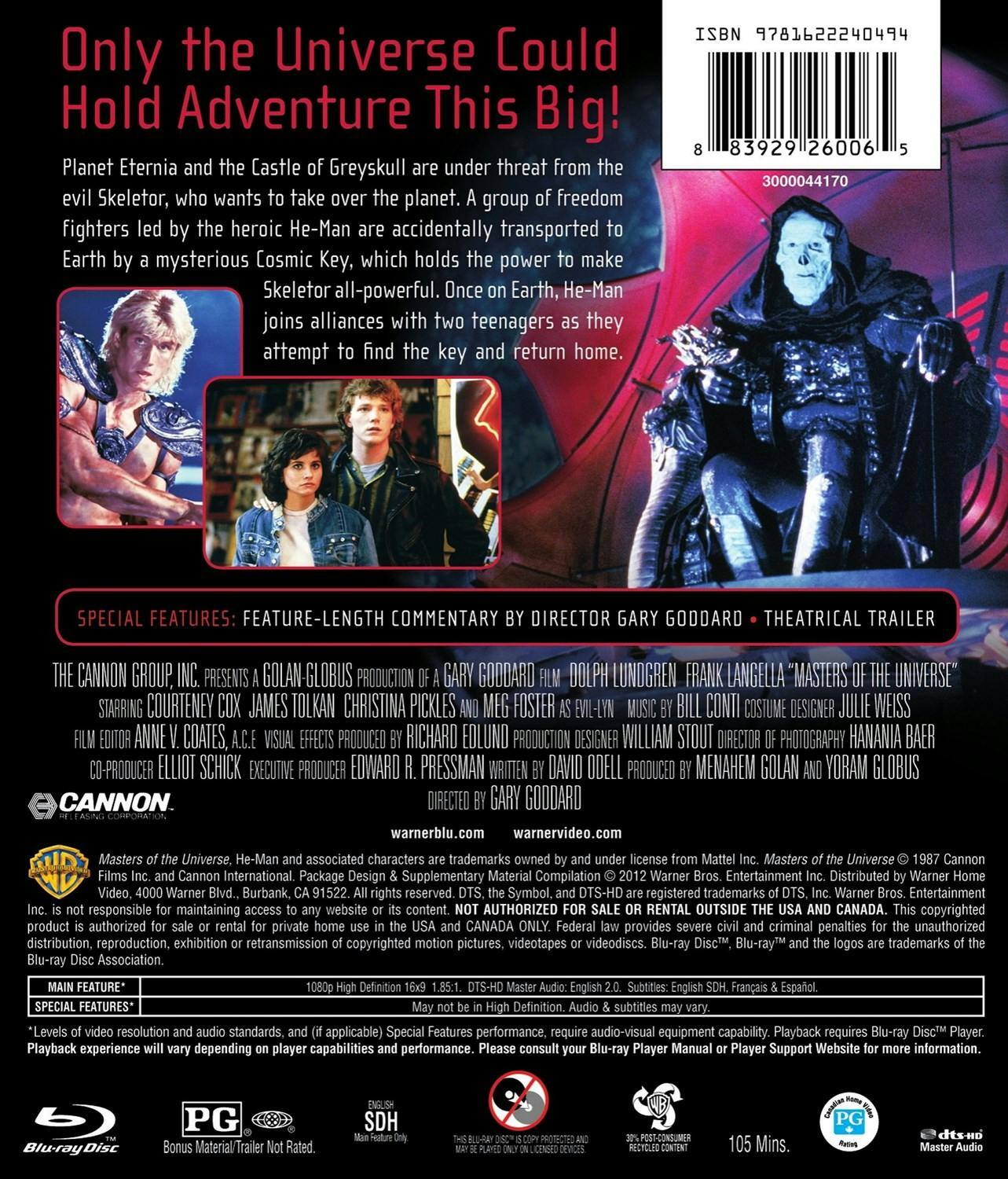 Back. Masters of the Universe: 25th Anniversary   - BLU-RAY.