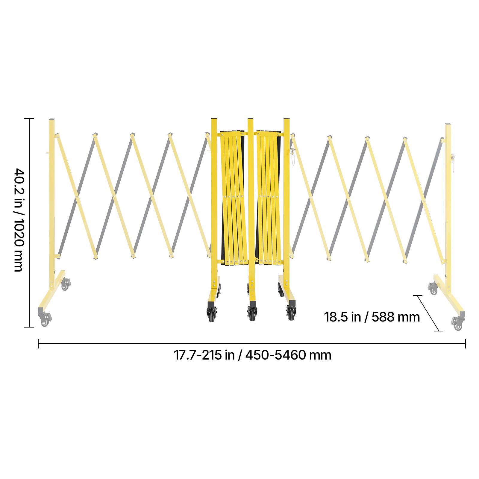 40.2 in / 1020 mm  
18.5 in / 588 mm  
17.7-215 in / 450-5460 mm