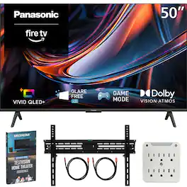 Bundle - Panasonic - 50" W80C 4K UHD 3840x2160 60Hz QLED+ Fire TV (2026) + Mount & Guide