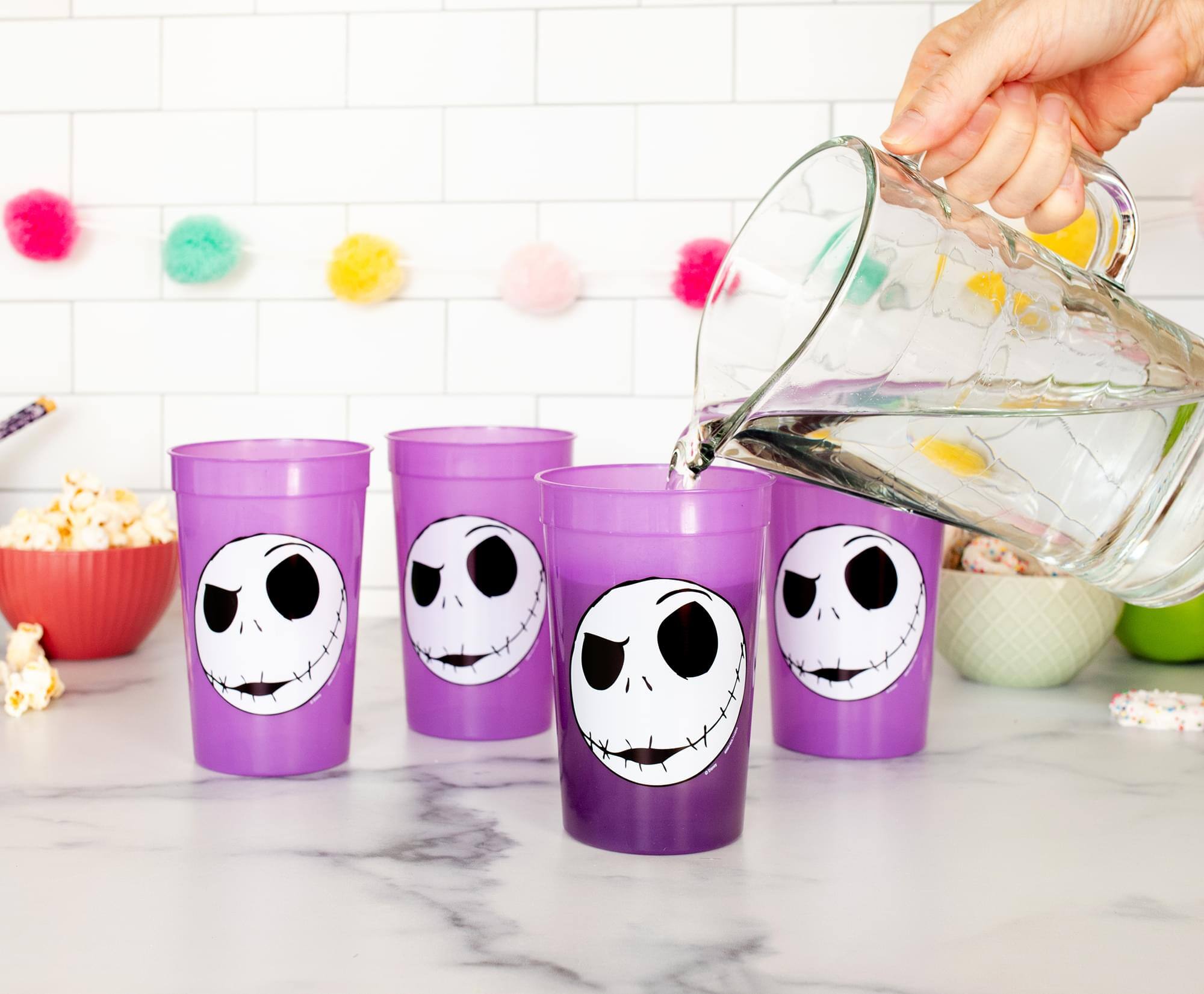 Alt View 2. Disney - Disney The Nightmare Before Christmas Jack Color-Changing Cups | Set of 4 - Purple.