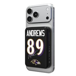 Keyscaper - Mark Andrews Baltimore Ravens 5000mAh Wireless Magnetic Power Bank - Black
