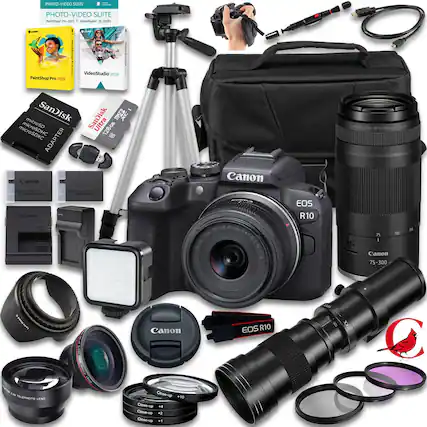 PHOTO-VIDEO SUITE
PaintShop Pro 2022
VideoStudio Pro 2020
SanDisk microSD microSDXC TER ADAPTER - XC Ultra 128GB
CANON LENS
75-300mm
Canon EOS R10
Canon 75-300mm
Close-up +10
Close-up +4
Close-up +2
Close-up +1