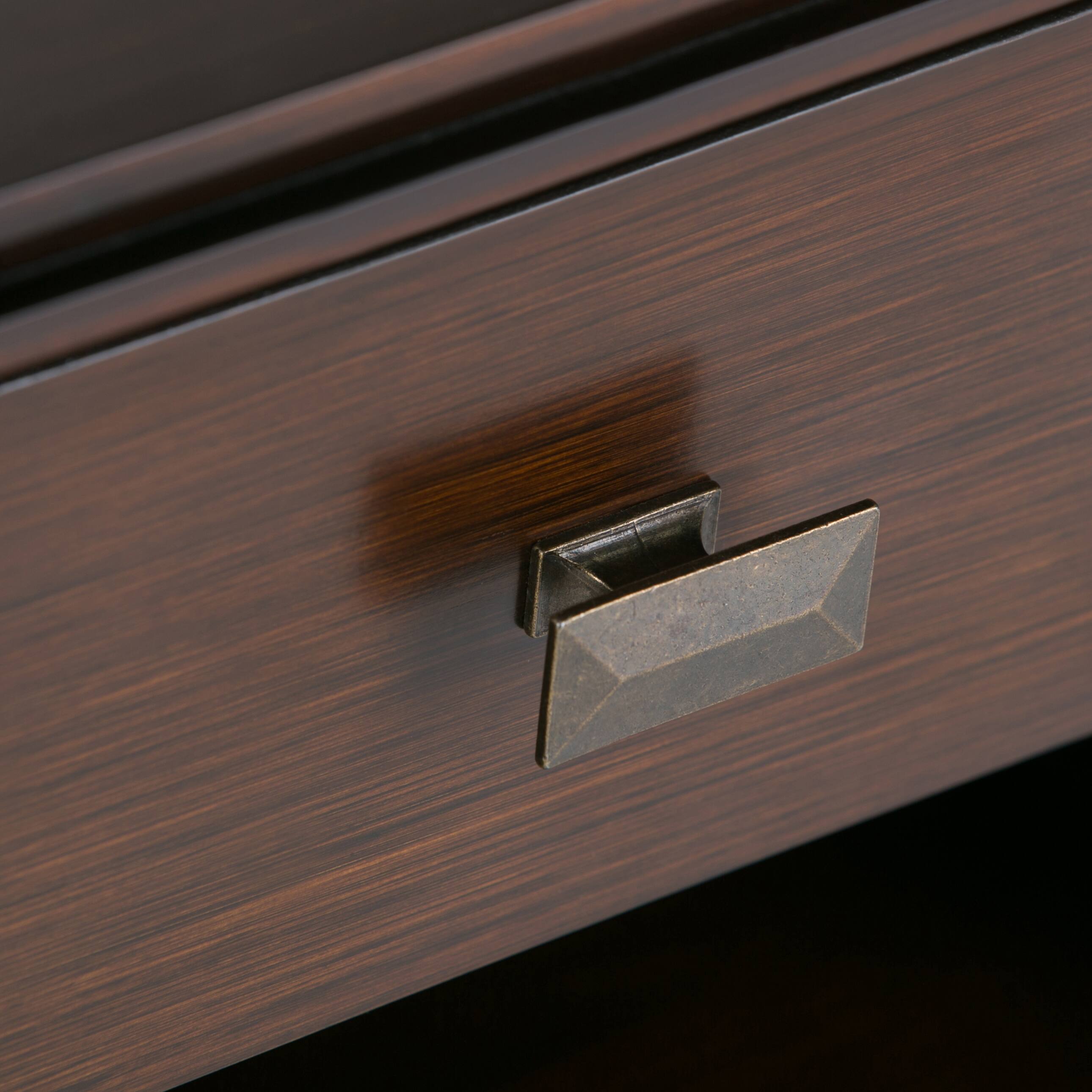 Alt View 2. Simpli Home - Artisan 24 inch Wide Solid Wood Bedside Table, Autumn Brown - Autumn Brown.