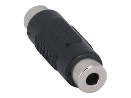 Cable Leader - 3.5mm Stereo Female to Female Coupler, Mini-Phone, Fully Molded - Black