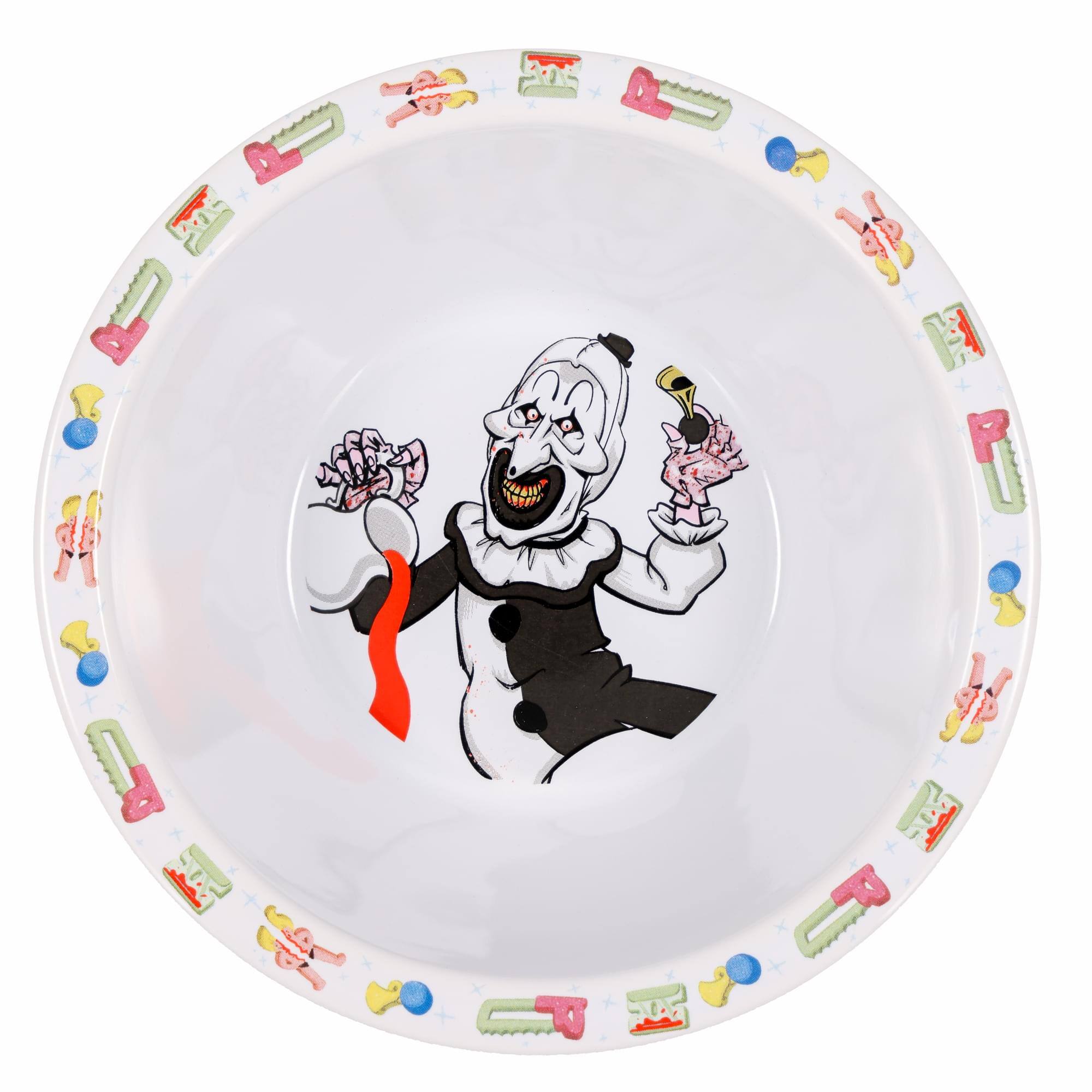 Alt View 3. Surreal Entertainment - Terrifier 2 Art Crispies Ceramic Bowl - Red.