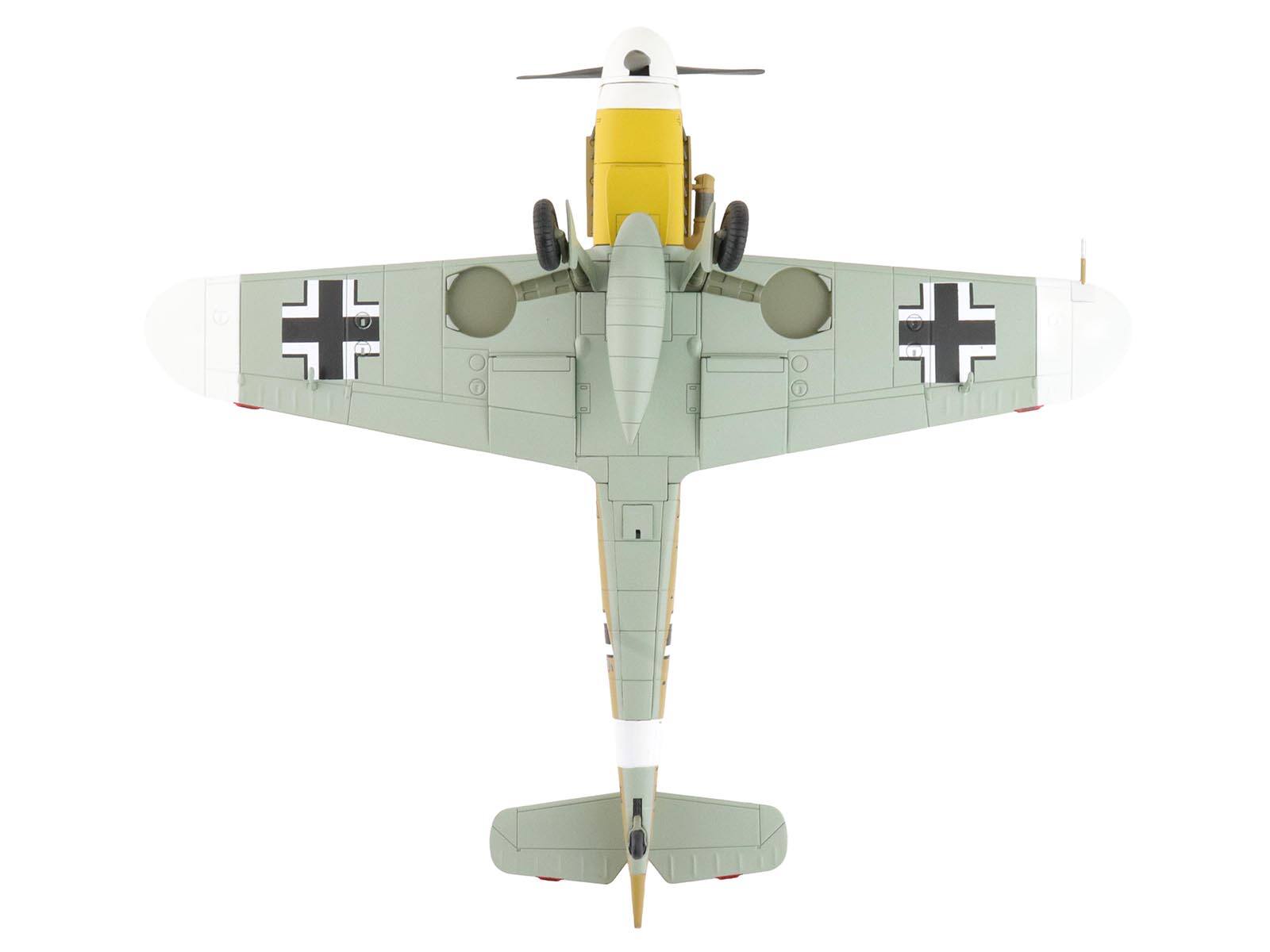 Alt View 4. Hobby Master - Messerschmitt Bf 109F-4 Fighter Aircraft "Marseille, Yellow 14" (1942) German Luftwaffe 1/48 Model by Hobby Master.