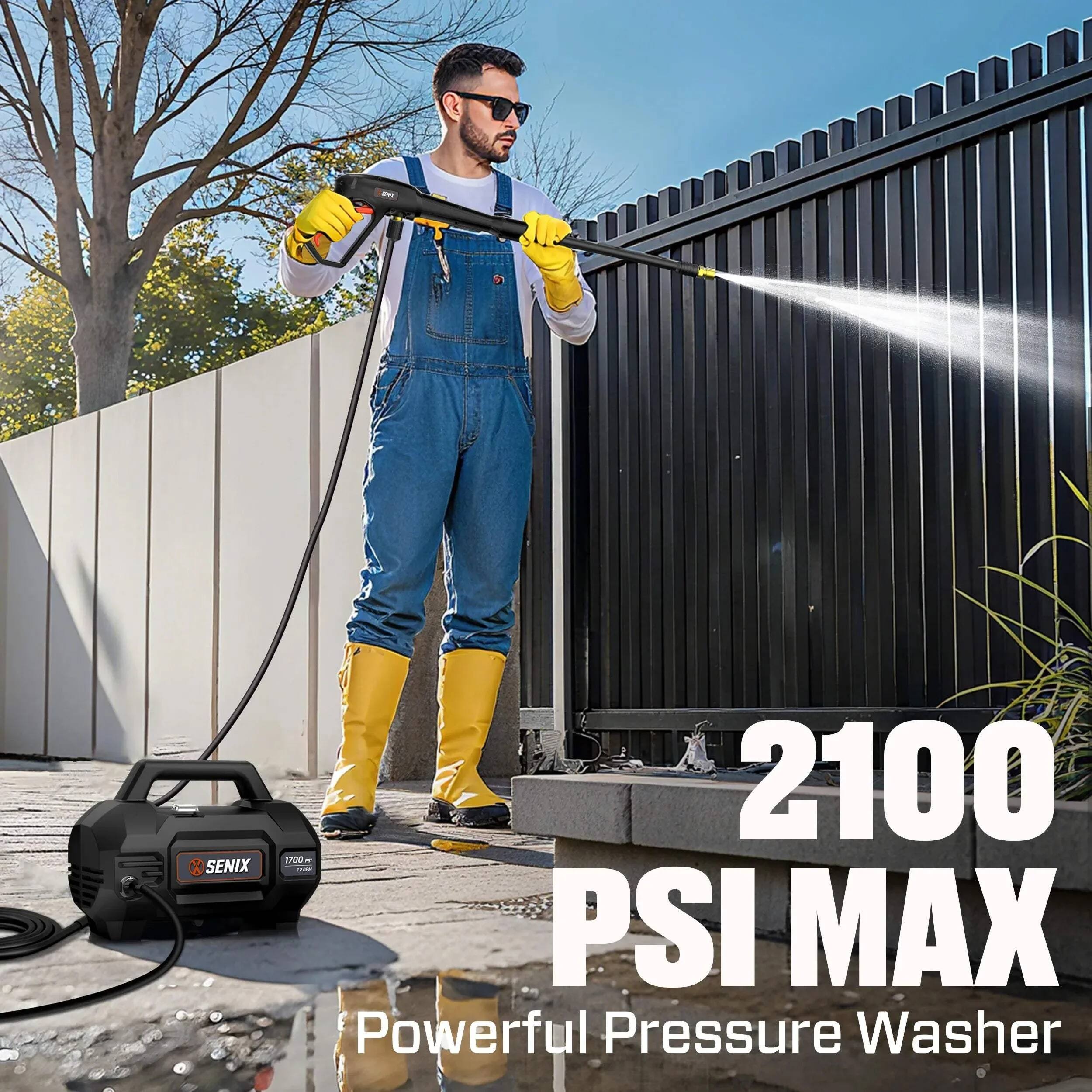 SENIX 2100 1700 PSI MAX Powerful Pressure Washer