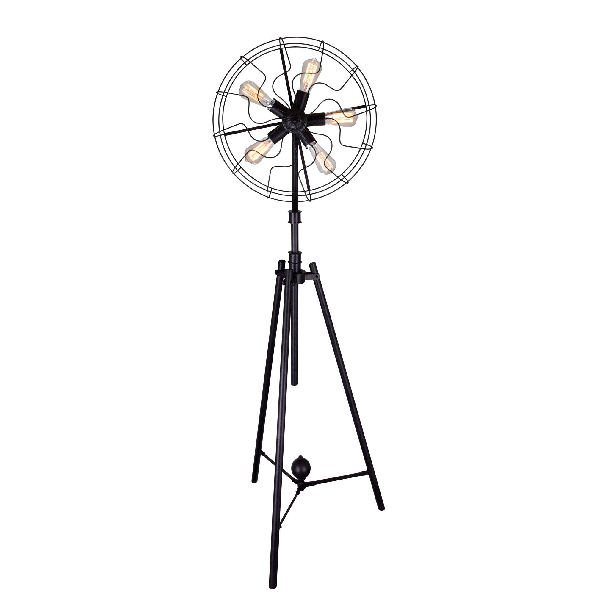 Left. CWI Lighting - Pamela 5 Light Floor Lamp With Rust Finish - Rust.