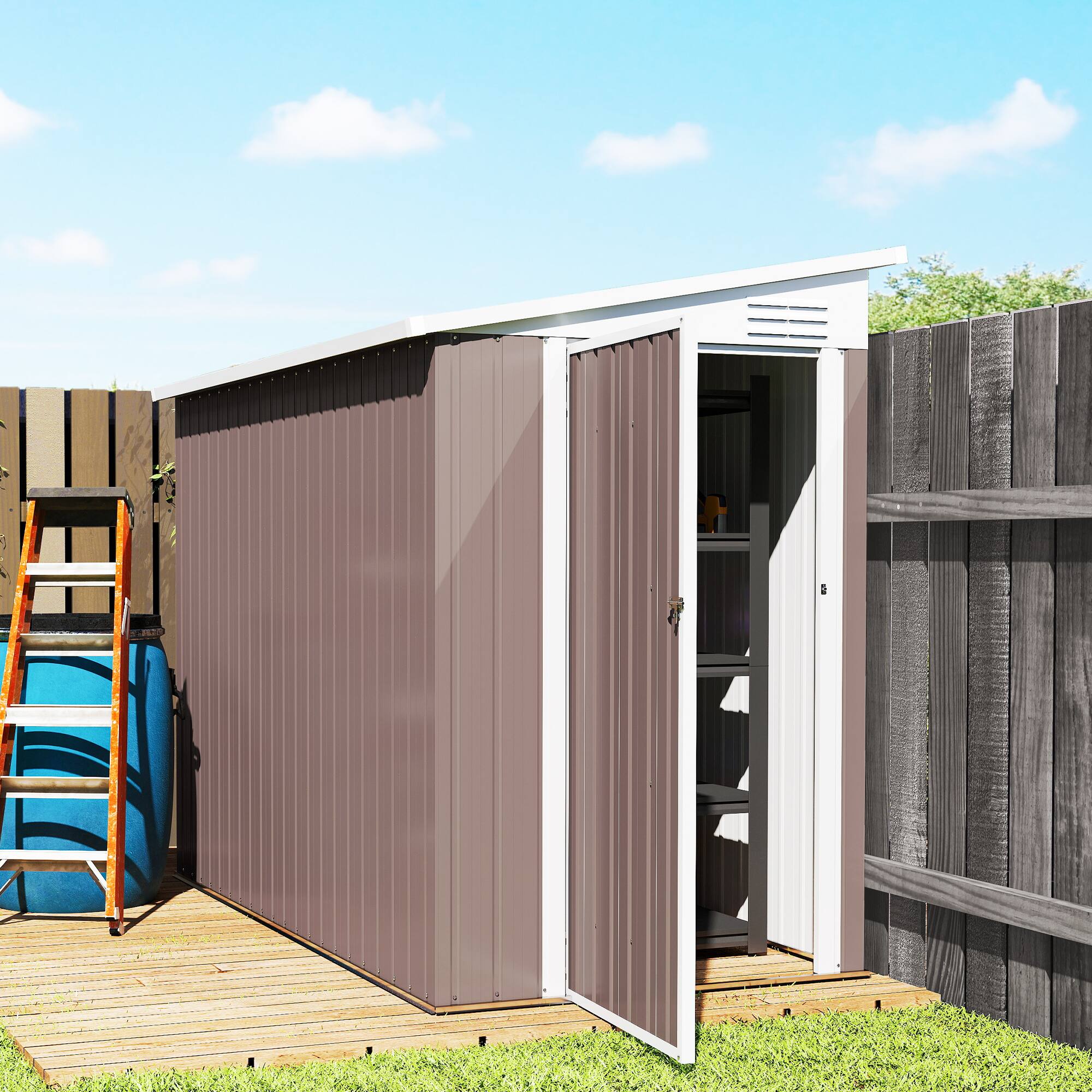 Alt View 1. Outsunny - x 7.7' Lean to Garden Storage Shed.
