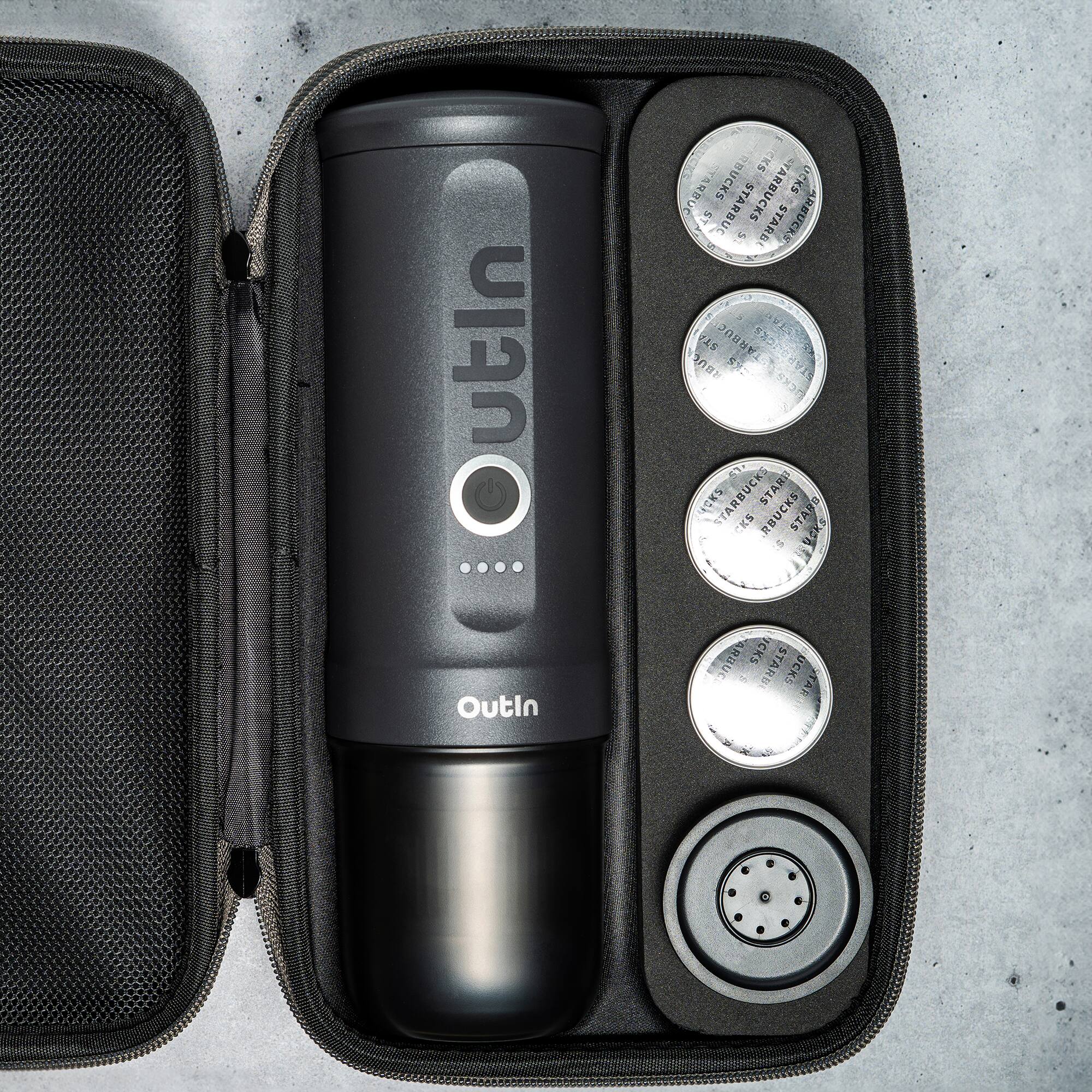 Outin Nano Portable Electric Espresso Machine Travel Kit (Space