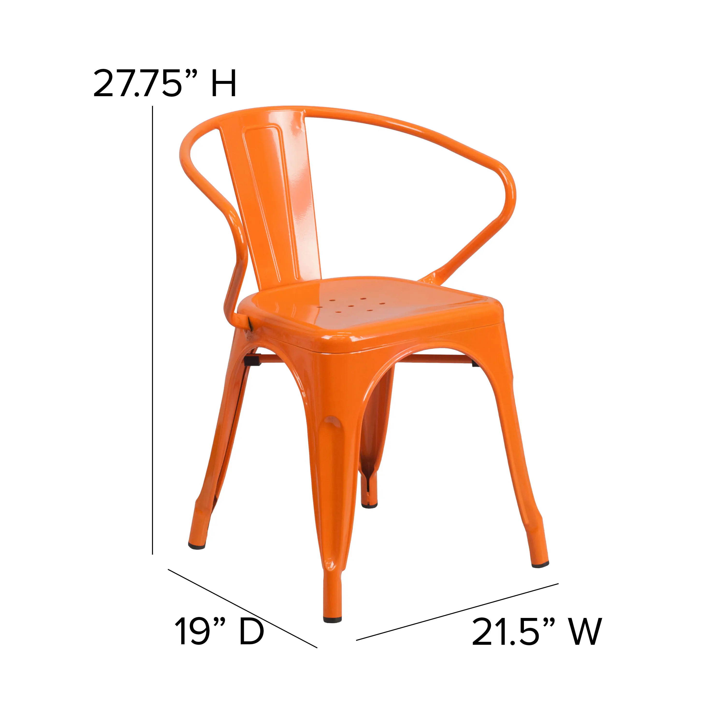 27.75" H  
19" D  
21.5" W
