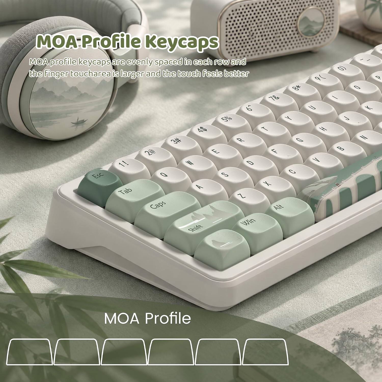 MOA Profile Keycaps

MOA profile keycaps are evenly spaced in each row and the finger touch area is larger and the touch feels better

8* 7& 6^ 5% Y 4$ T 3# R G 2@ E F 1! W D Esc Q S C A X Tab Z Caps Alt Shift Win

9( U H V
0) - J 
1 f P 0 K N

MOA Profile