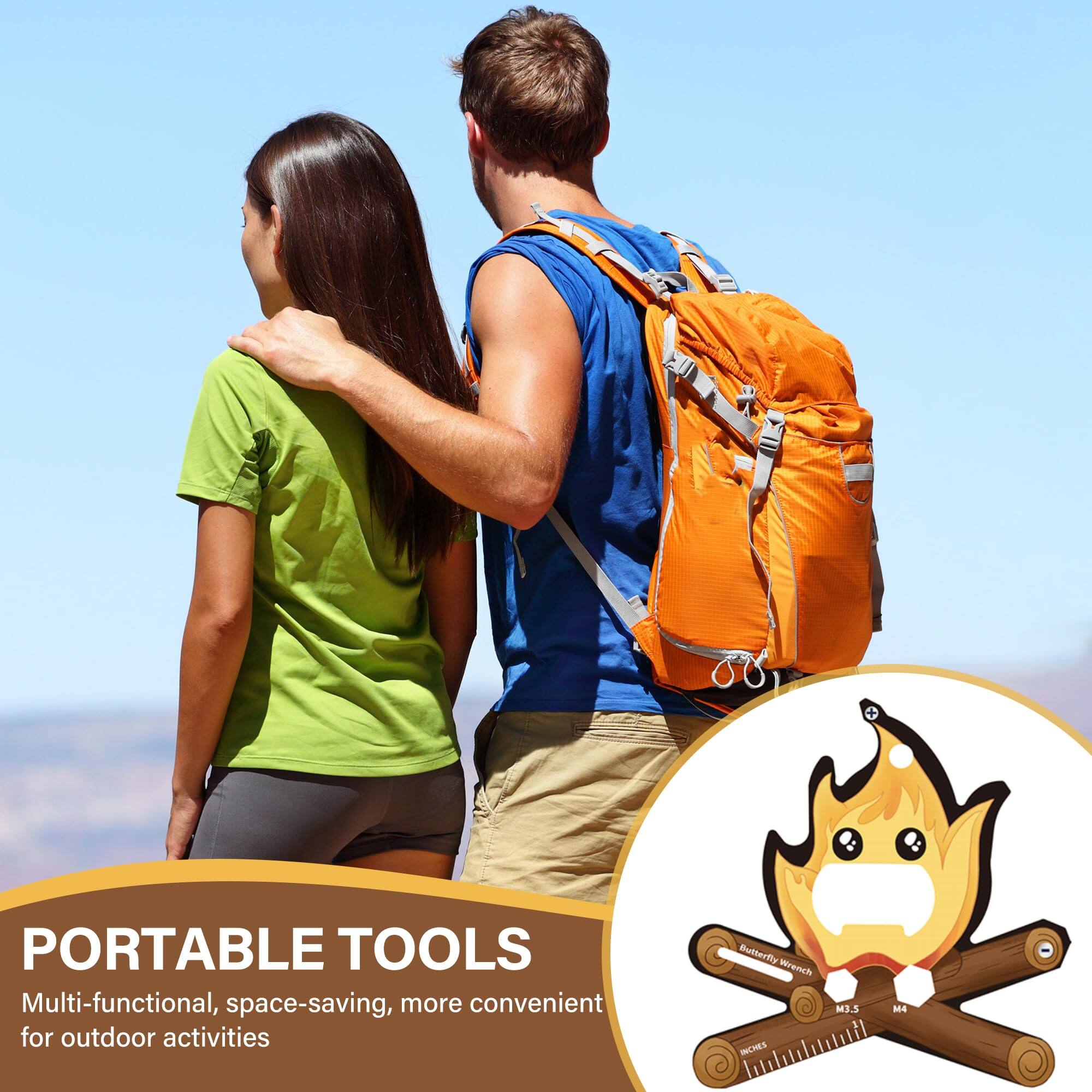 PORTABLE TOOLS  
Multi-functional, space-saving, more convenient for outdoor activities  

Butterfly Wrench  
M3.5 M4 INCHES