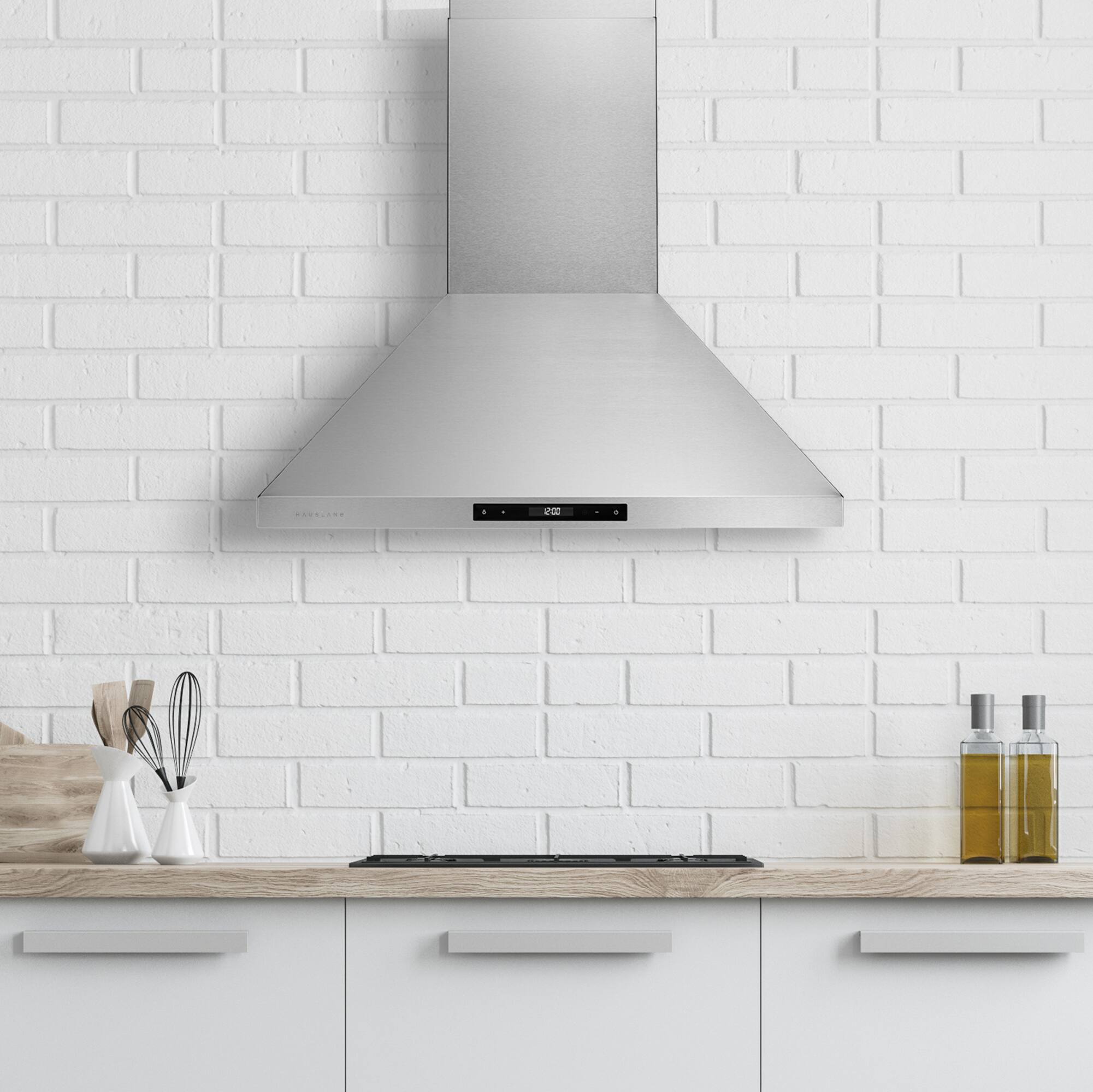 Alt View 2. Hauslane - Hauslane WM-538 36-in Convertible Stainless Steel Wall-Mounted Range Hood - Silver.