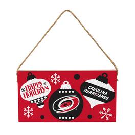 Evergreen Enterprises - Carolina Hurricanes 6" x 11" Holiday Wood Wall Sign - Multicolor